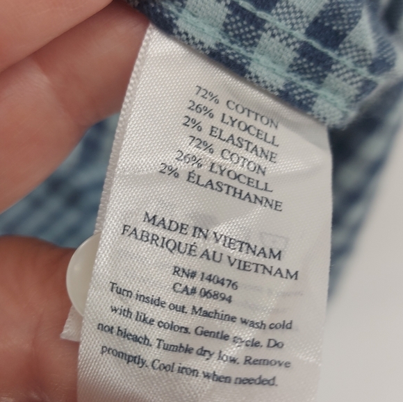 Faherty Faherty Stretch Oxford Check Shirt 2.0 Size XL Cotton Lyocell - Picture 6 of 12